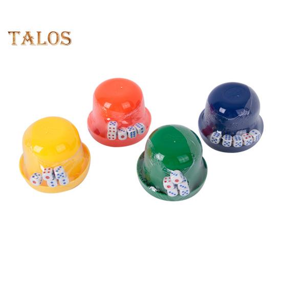 

1 набор игральных костей с 5 точками, прочный ручной шейкер, чашка для бара, вечеринки, KTV, азартных игр, питья, настольных игр, казино, оборудование разноцветный