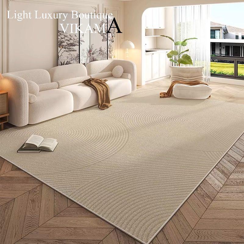 Cream Style Carpet Living Room Superior Sense Sofa Coffee Table Blanket Home Decoration Easy Care Bedroom Non-Slip Mat