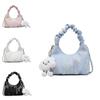 Canvas Shoulder Bag For Women With Chain Detail Perfect For Daily Casual Use