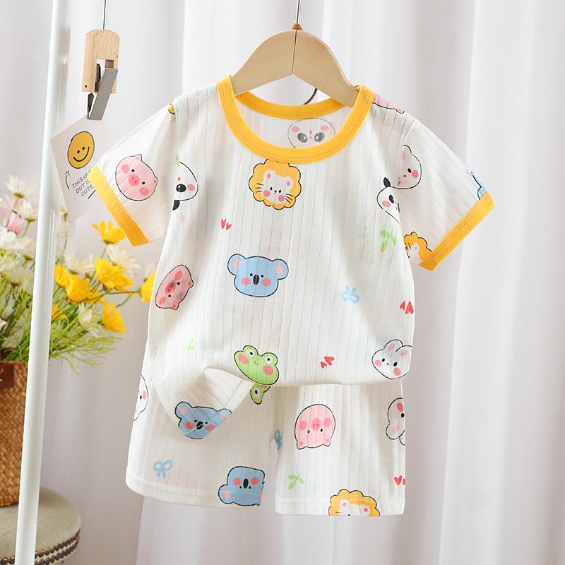 2026 Summer Children's Short Sleeved Shorts Cotton Set