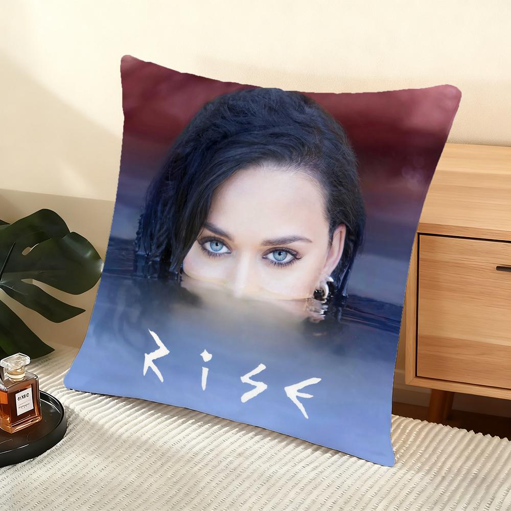 Katy Perry' Album Cushion Cover Silky Short Plush Home Sofa Cushion Cover - Invisible Zipper Home Decoration