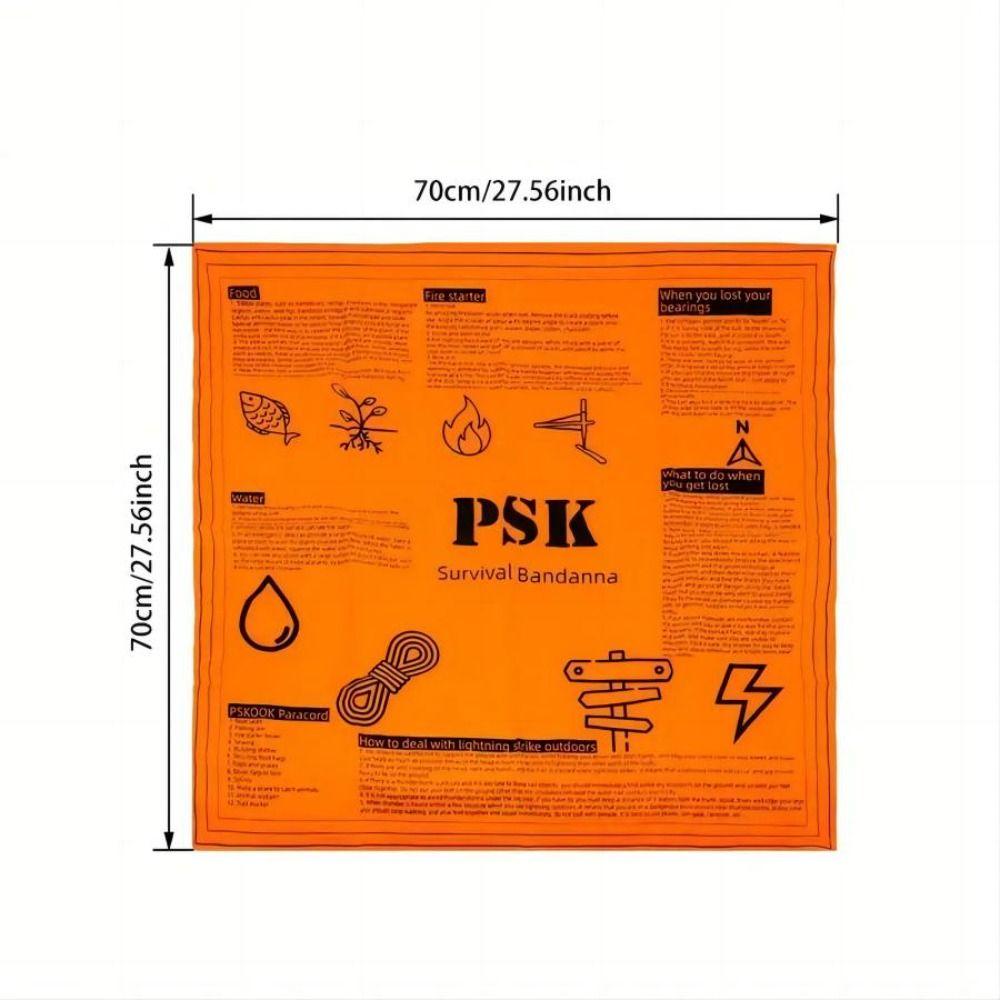 Survival Guide Survival Scarf Square Hiking Scarves Sunscreen Camping Bandana Outdoor Sports