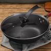 Yoshida Craftsman 32cm Cast Iron Wok with Glass Lid