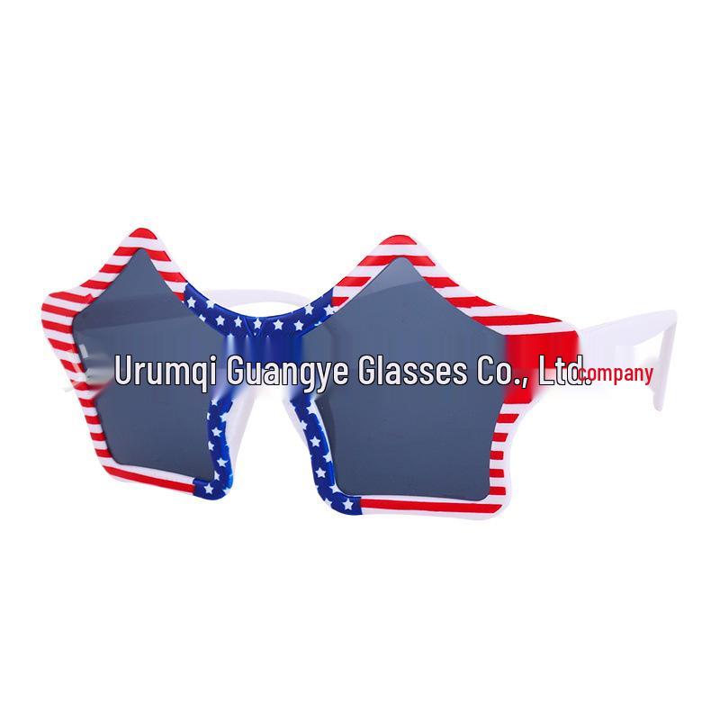 American Flag Peace Sign Glasses - Cross-Border Party & World Cup Decoration for Independence Day