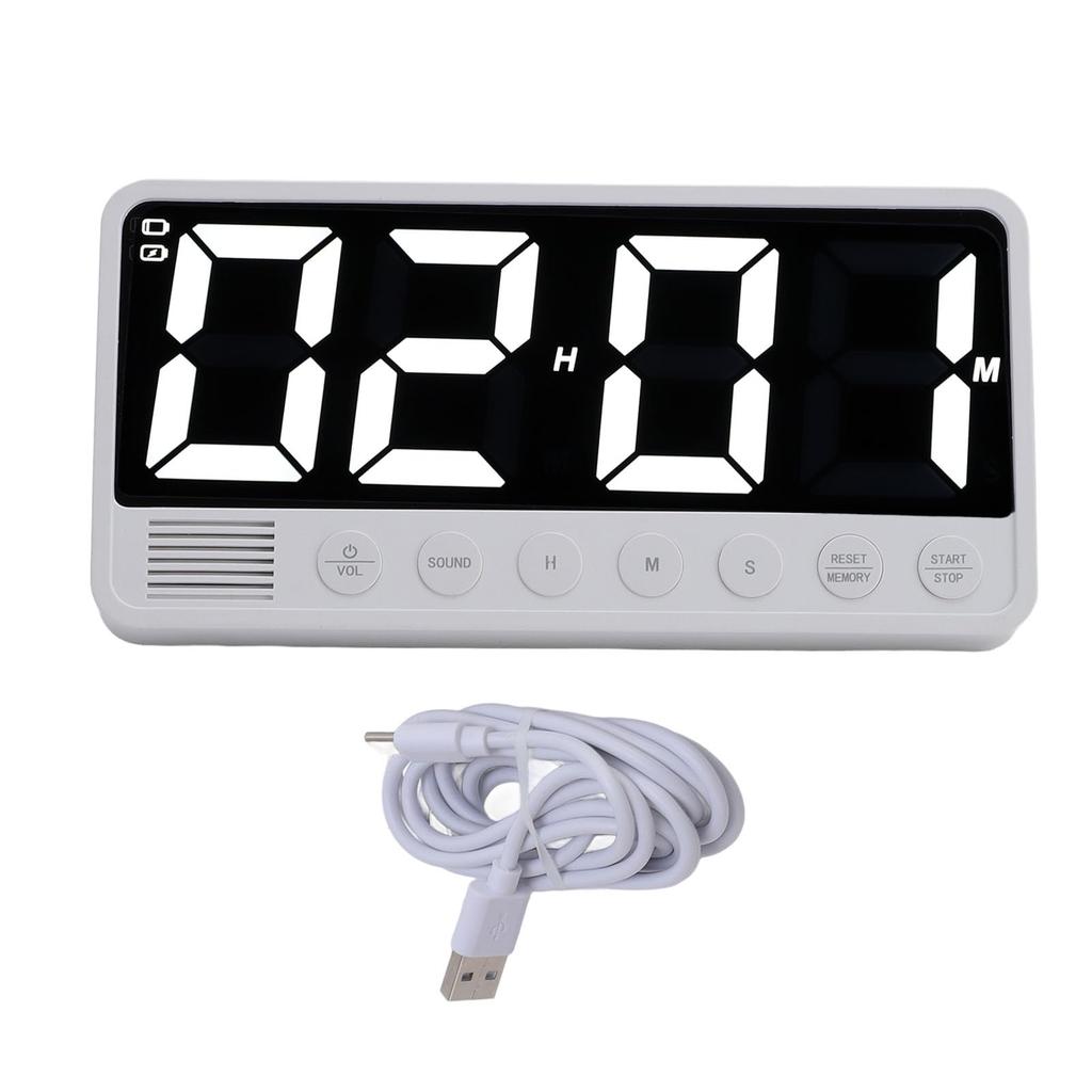 Kitchen timer for cooking, digital magnetic timer for classroom learning and fitness, large screen magnetic countdown timer with changing colors, stud