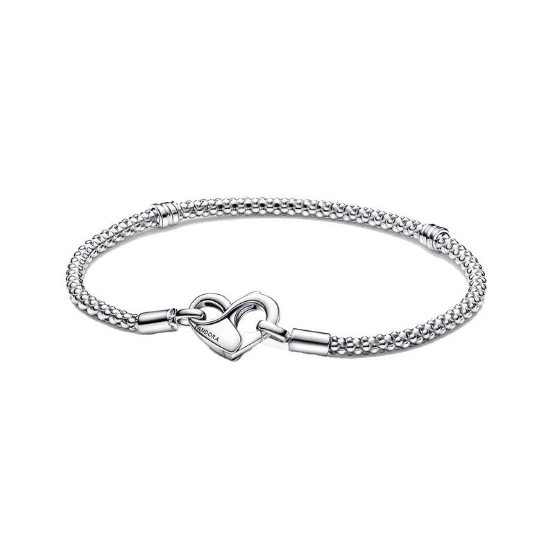 Pandora MOMENTS Studs Simple Casual Fashion 925 Silver Bracelet Women s Silver 592453C00