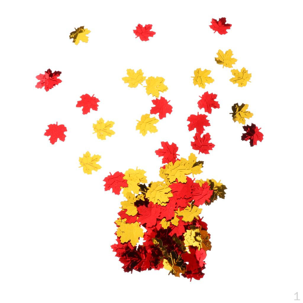 

Конфетти из листьев для украшения стола Осенние свадьбы Набор для рассыпания 15 г Gold & Red