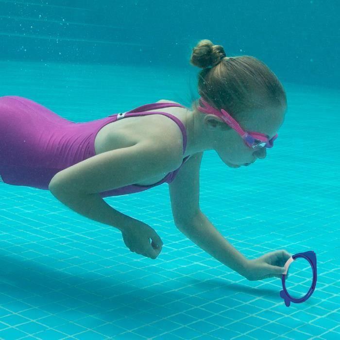 Jouets de piscine - Bestway - Lil Fish - 4 Anneaux de Plongée - Couleurs Vives - PVC Résistant