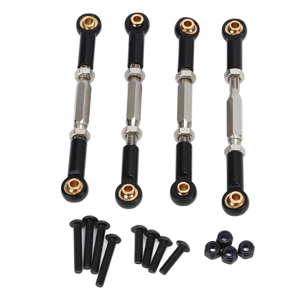 4Pcs RC Car Camber Links Black Aluminium Alloy Reduce Vibration Durable Exquisite 110 Camber Links