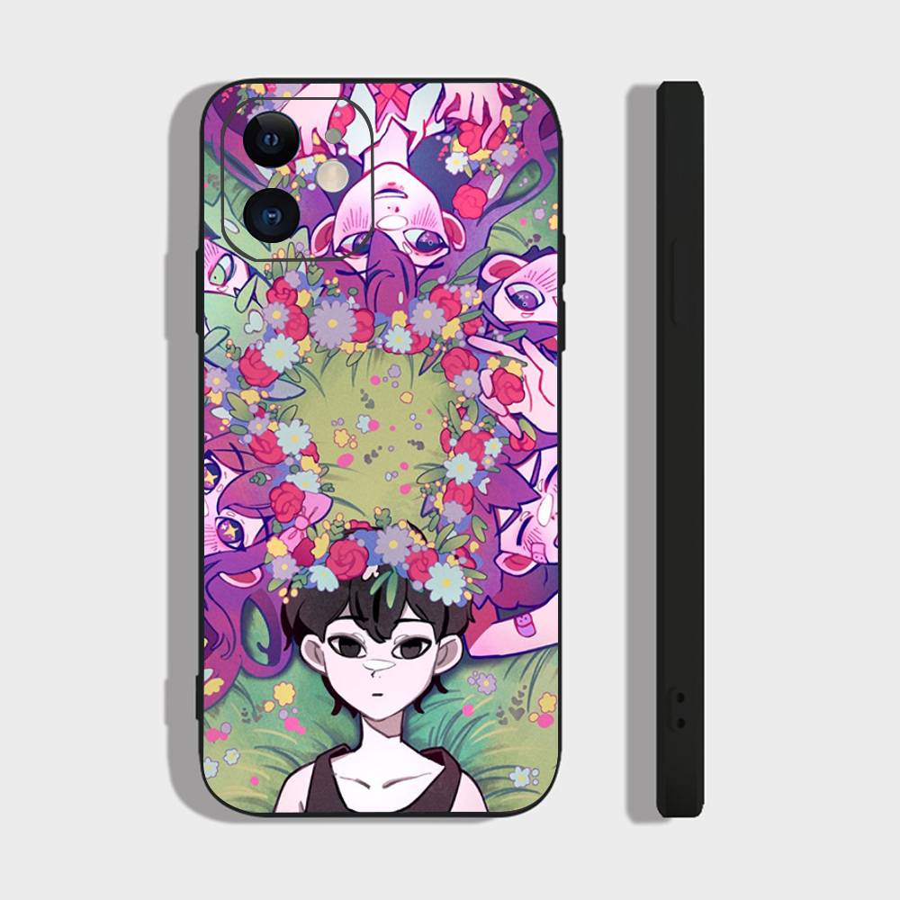 Game Anime Style Omori Phone Case For IPhone 17 Air 16 15 14 13 Pro Max 11 12 Black Silicone Cover
