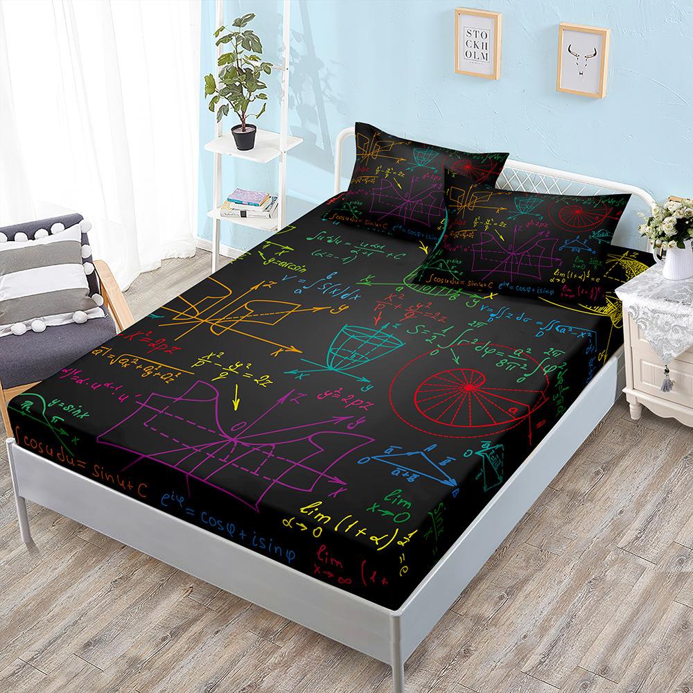 Three-Piece Mattress, Bedspread, Geometric Mathematics Learning, Mattress Protective Cover
