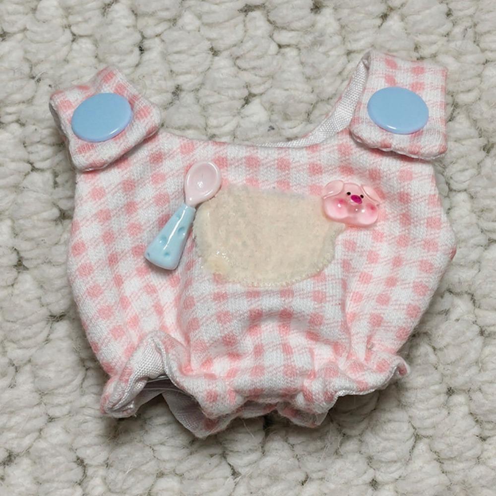 Strap Pants Doll Clothes Outfit Bear Hat Doll Dress Up Set 10cm Cotton Doll