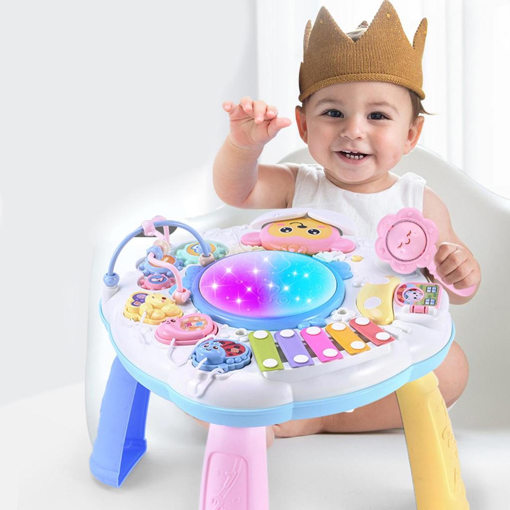 Multi-Function Musical Learning Table Baby Toys Early Education Music Activity for Infant