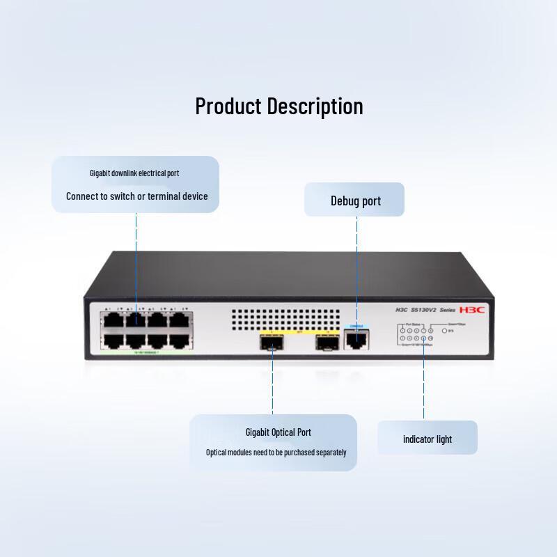 H3C S5130V2-10P-LI Full Gigabit Managed Enterprise Switch