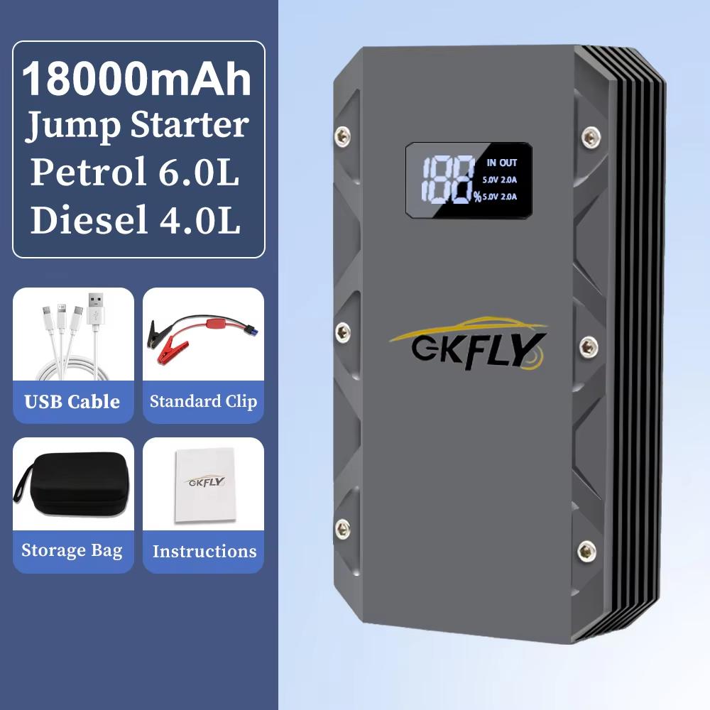 GKFLY 22000mAh Car Jump Starter Power