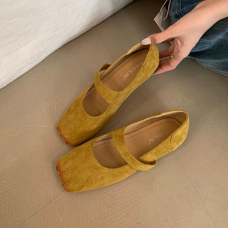 Fashion Female Slip On Footwear Shallow Ladies Mary Janes Flats Shoes Casual Fashion Square Toe Women Flats With Shoes lady
