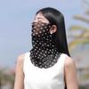 Sunscreen Veil Ice Silk UV-Protection Face Scarf for Women - Breathable, Thin, and Neck Gaiter Style for Summer