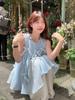 2026 Stylish Women's Summer Embroidered Bowknot Vest - Solid Color, Round Neck, Loose Fit