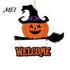 Pumpkin Wall Plaque Halloween Wooden Welcome Door Sign, Ghost Bat Hanging Decor Indoor Outdoor Decoration for Yard, Home Party Entrance Rustic