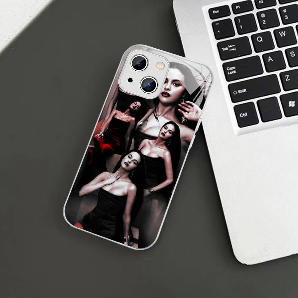 Singer Selena Gomez Tempered Glass For Iphone 14 13 12 11 Pro Mini XS MAX 14Plus X XS XR Fundas