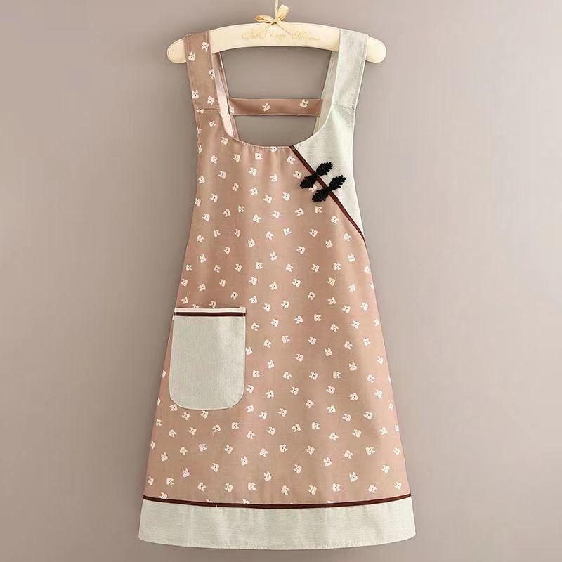 

Фартуки в китайском стиле для женщин, грязеотталкивающие, противообрастающие, кухонные, дышащие, маслостойкие, для уборки дома, передник, новый OneSize