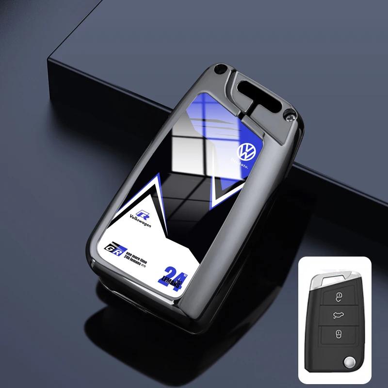 

Для VW Fashing Цинк-сплав Чохол-оболонка для ключа автомобіля Для Volkswagen VW Polo Golf 7 MK7 Tiguan Passat Jetta E-golf Брелок Аксесуар