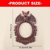 Halloween Bat Design Wall Art Frame In Black Carving Hanging Hollowed Oval Frame For Gothic Styles Interior Decors, Party Ornament