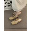 Gentle half slippers flat bottom season shallow card chain temperament Mary Jane shoes bag head single shoes
