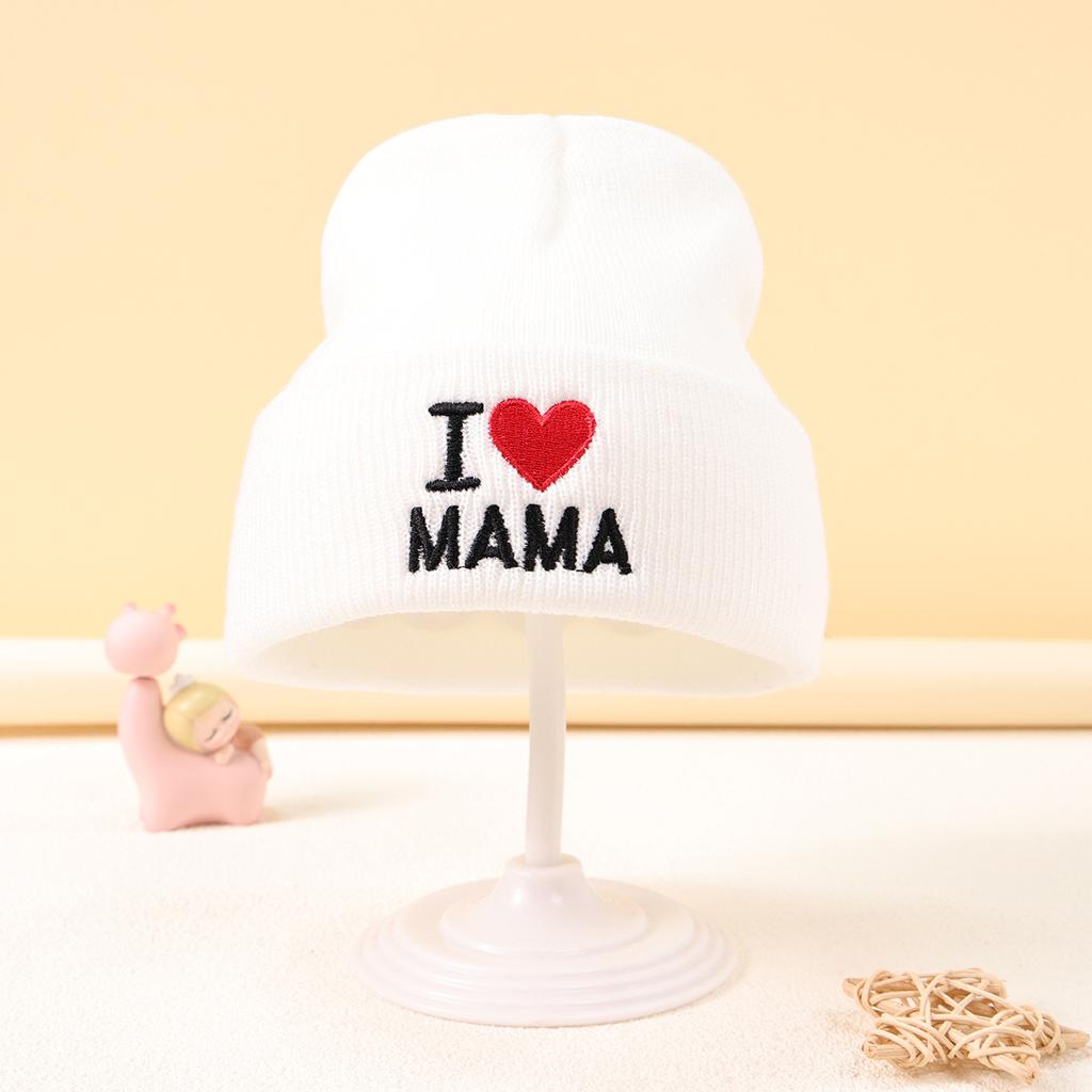 Embroidery Knitted Hat Dopamine Color Warm Windproof Cover Wool Hat Moisture