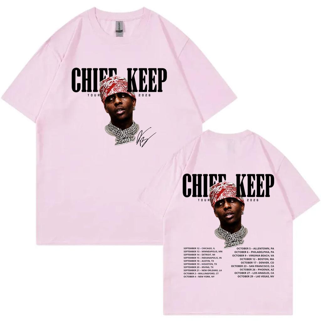 Rapper Chief Keef Tour 2026 Merch T ShirtUnisex Fashion Vintage Short Sleeve T-shirts High Quality Cotton Oversized T-shirt