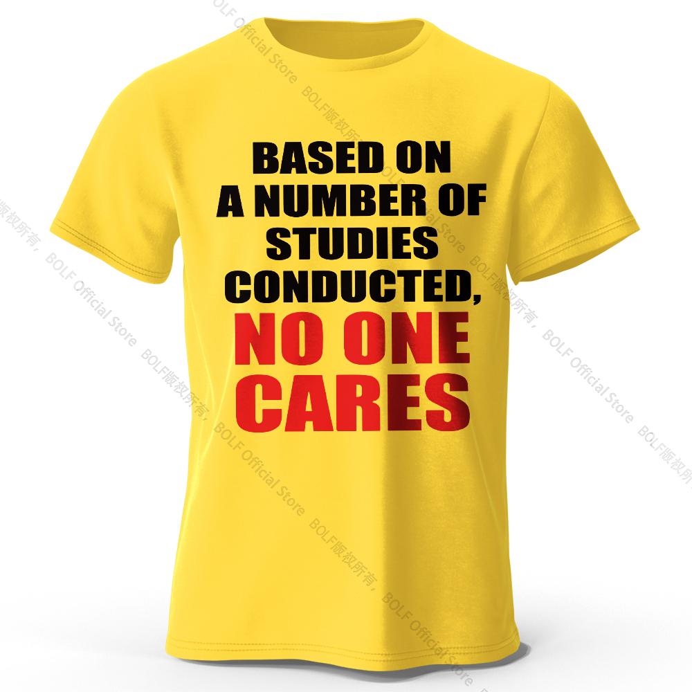 Men's No One Cares Printed T-Shirt 100% Cotton Oversized Edgy Graphic Tees for Women Summer Tops Punk Streetwear