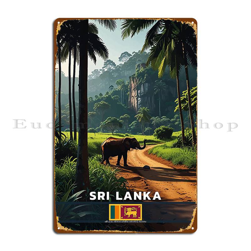 Sri Lanka Travel Metal Sign Decoration Print Painting Cinema Mural Tin Sign Poster