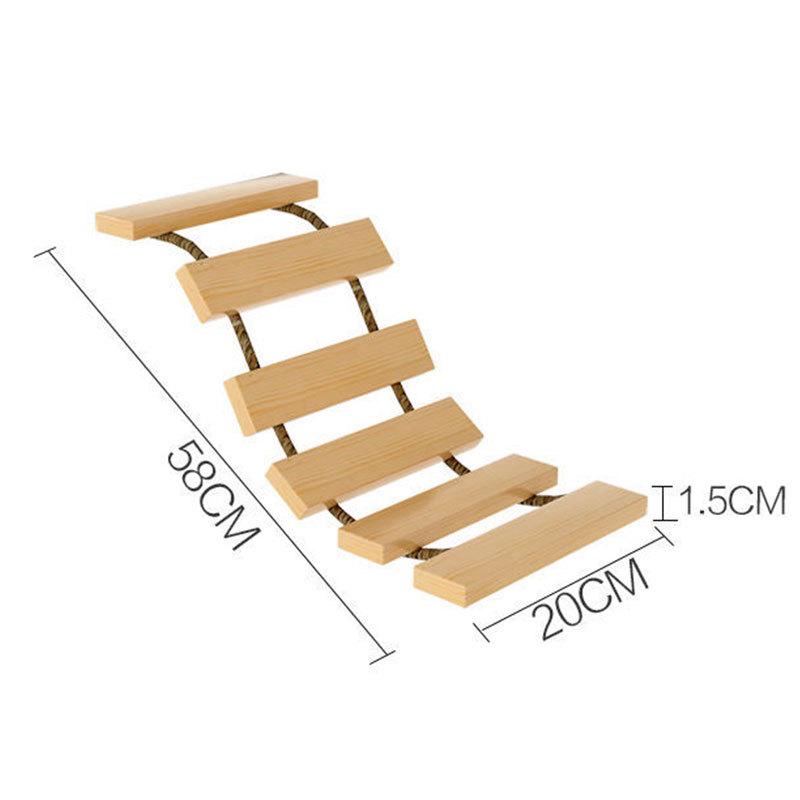 In Stock Wall-Mounted Solid Wood Cat Climbing Frame, Cat Tree, and Scratching Post