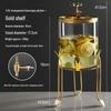 3.6L Transparent Glass Beverage Dispenser with Gold Stand