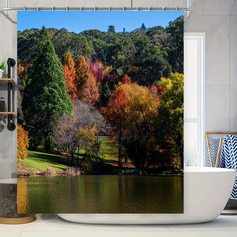 

Stunning Fall Colors Shower Curtain: Waterproof Fabric Decorative Hanging Home Bathroom Liner 72X84 Inches (183Cm X 213Cm) W60H190(CM)-1 Pcs