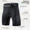 X-TIGER Men's Cycling Underwear Shorts 5D Padded Sports Riding Bike MTB Liner Shorts with Anti-Slip Leg Grips Bicycle Underwear