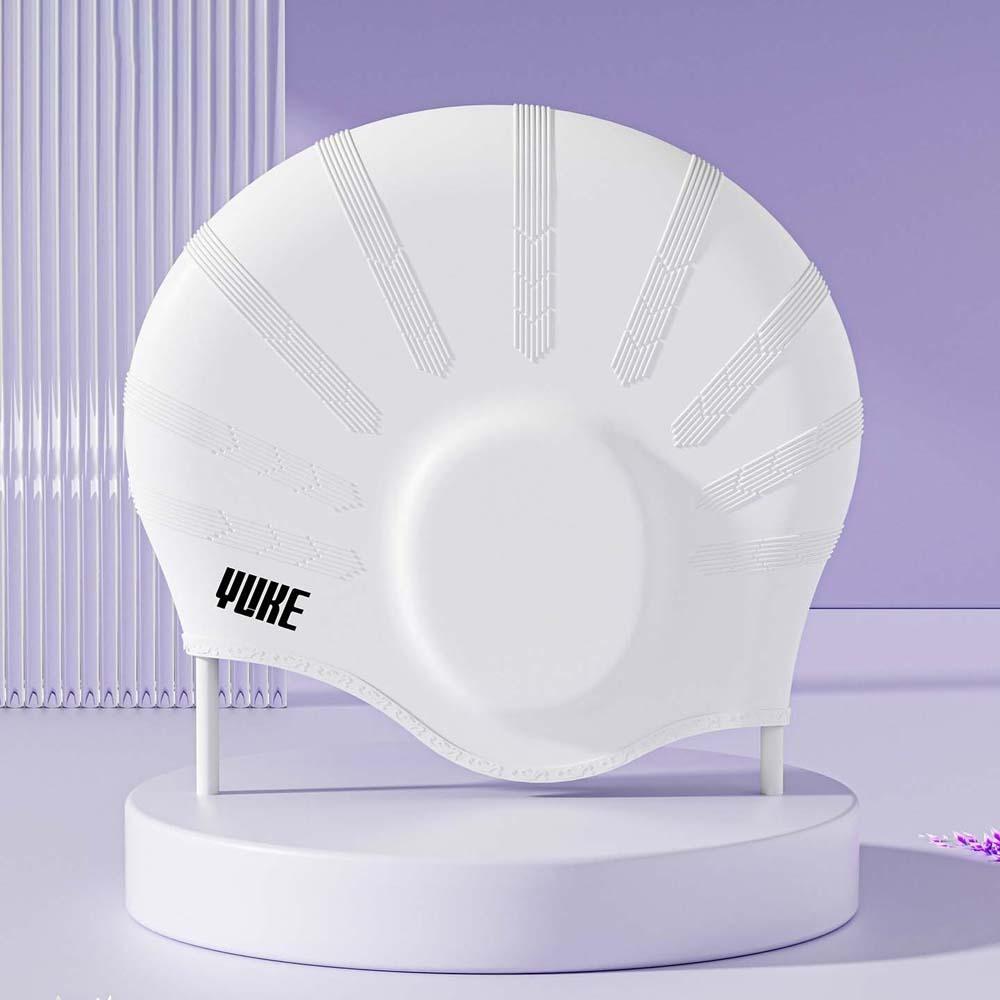 

Эластичная шапочка для снорклинга Утолщенный дизайн Шапка для дайвинга Гарнитура Шапочка для плавания Мужская белый