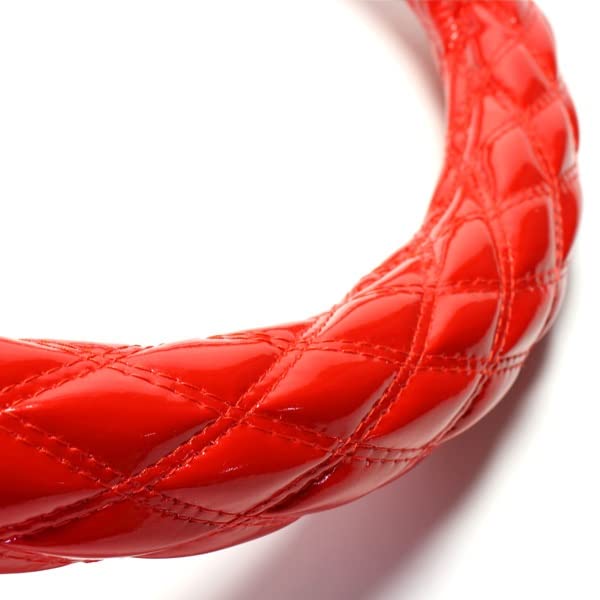 Azur Enamel Red Steering Wheel in Extra Thick Steering Wheel Dress Up Your Cover, 2HM, "Made Japan, Cover, Car"