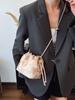 Style Embroidered Bucket Bag With Silk Material For Casual Travel And Daily Use