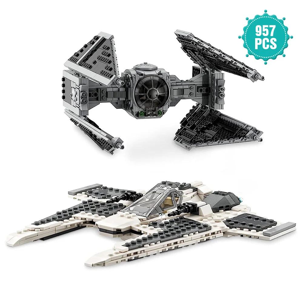 

Игрушечная модель истребителя LEGP, набор строительных блоков «Истребитель Мандалорца Фэнг против TIE-перехватчика», для фанатов «Звездных войн» для сборки и демонстрации