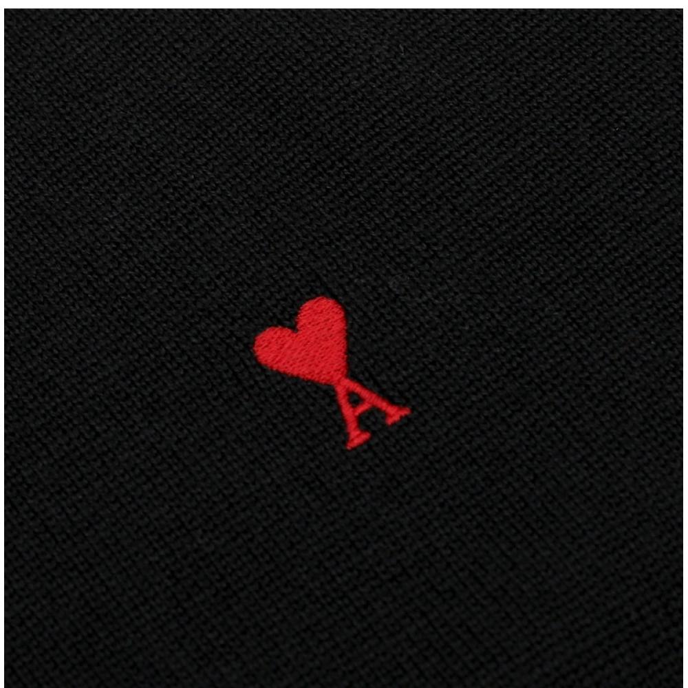Ami Men S Knit Small Heart Logo hkS826 001 009