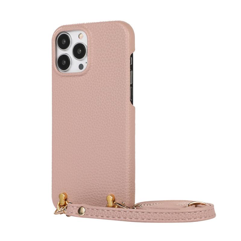Applicable to Apple 14 mobile phone case Apple 13 lychee pattern leather case diagonal span iPhone14 mobile phone case leather Japan and South Korea