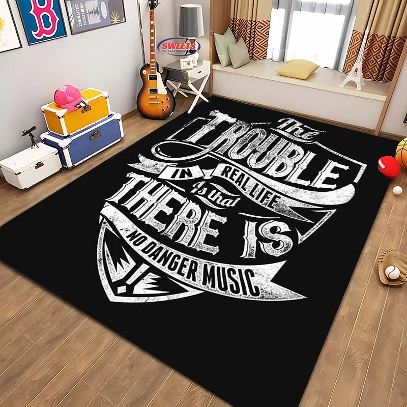 Barber Shop Sign Pattern Carpet,Living Room and Bedroom Household Items,Children's Room Sofa Mats, Doormat Floor  Anti-slip Rug