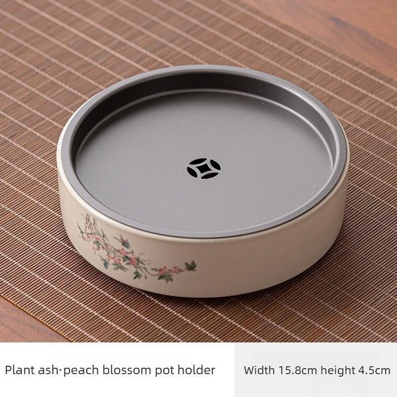 Tea Tray Ceramic Blue and White Entwined Flower Pattern Water Storage Tray Pot Construction Water Tray Dry Soaking Table