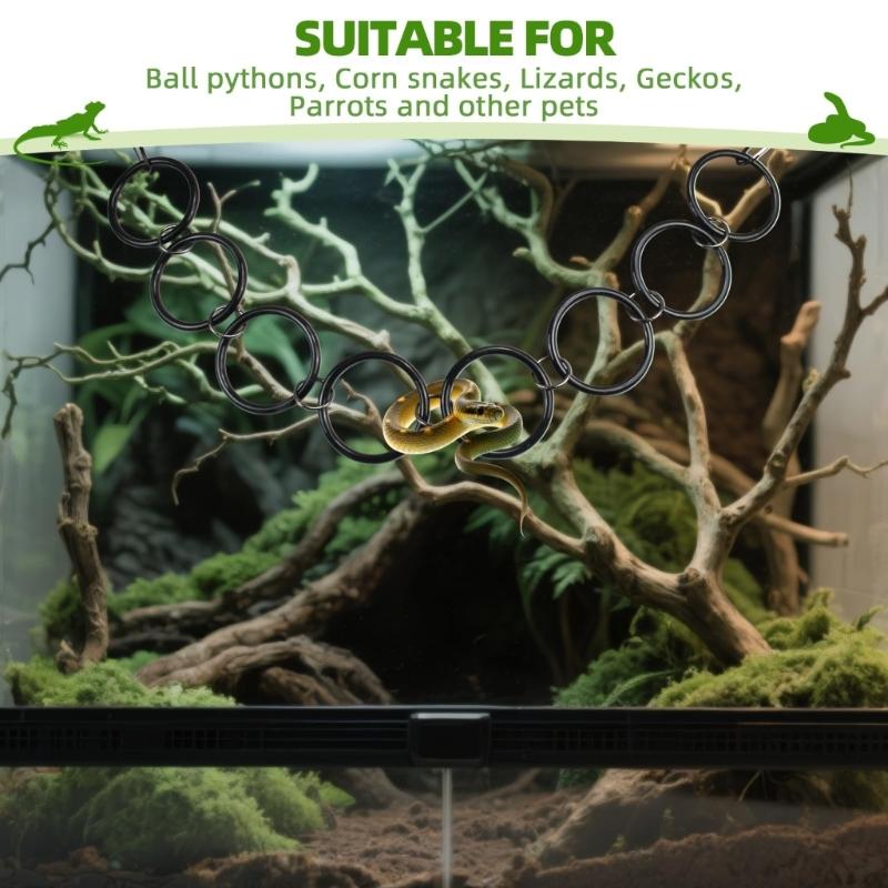 Interactive Reptiles Activity Climbing Chain With Scratchproof Acrylic For Reptiles Pet Habitat Enrichment Accessories