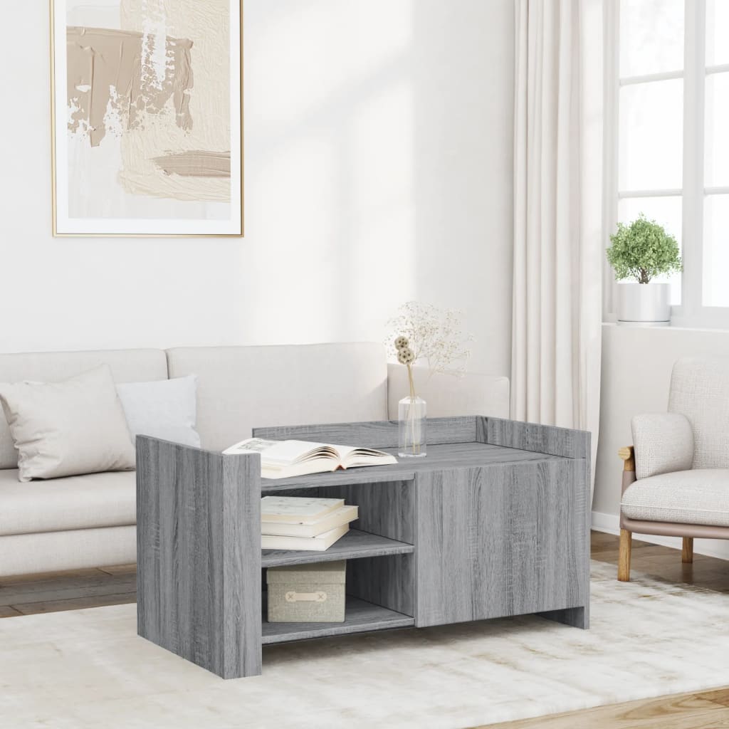  Coffee Table, Grey Sonoma Oak, 100x50x50 Cm
