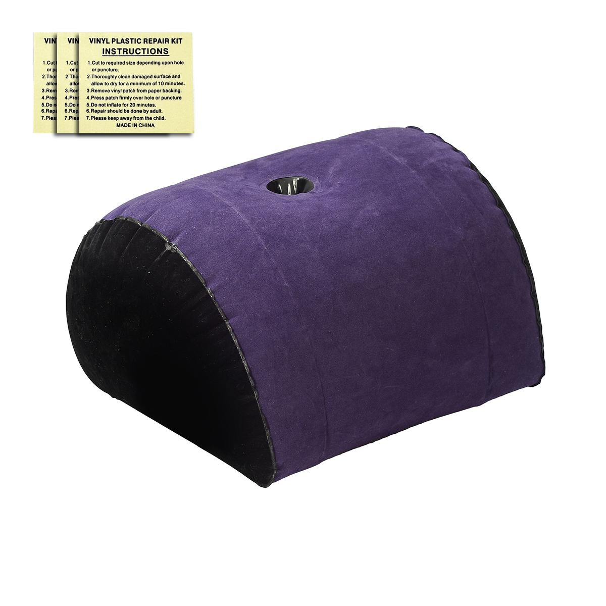 

Half circle plush inflatable pillow,foldable multifunctional cushion, matched with leak repair patch, suitable for bedrooms,cars