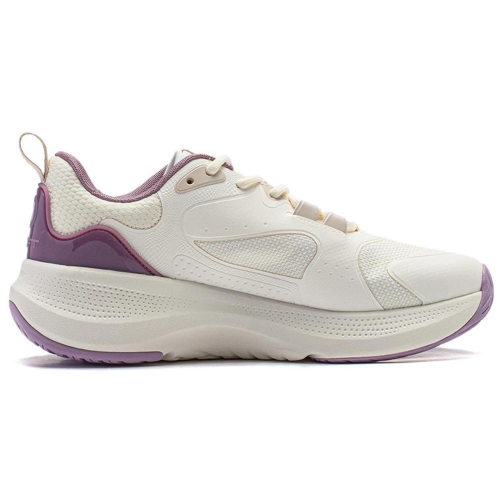 Li Ning Soft Element Breathable Lightweight Casual Shoes Women Sneaker White Purple AGLU012-2