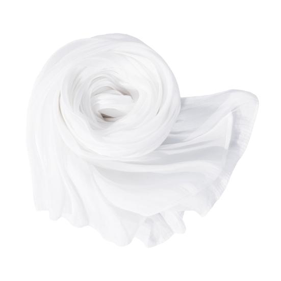 Women Turban Large Size Long Scarf Satin Crepe Fabric Breathable Soft Sheen Headscarf Vacation Photography Sun Protection Shawl
