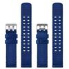 [WOCCI] watch belt nylon 22mm watch band Double hole 2-tier nylon strap Quick Release blue/silver buckle